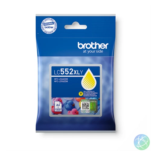Brother LC552XLY Tintapatron Yellow 16,5 ml 1.500 oldal kapacitás