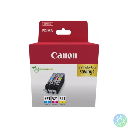 Canon CLI-521 C/M/Y (3x9 ml) Tintapatron Multipack
