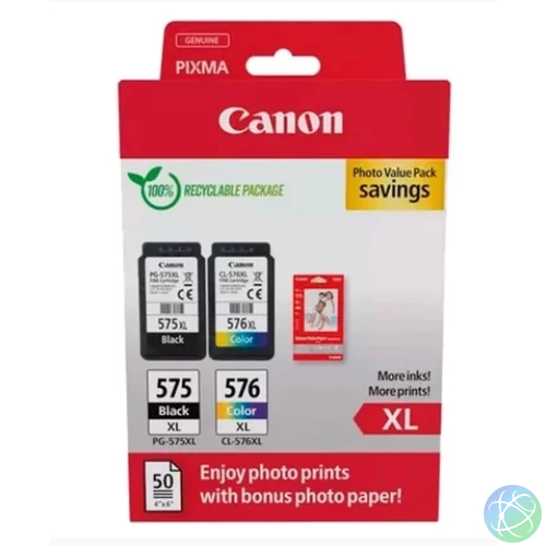 Canon PG575XL+CL576XL+10x15 GP501 fotópapír multipack