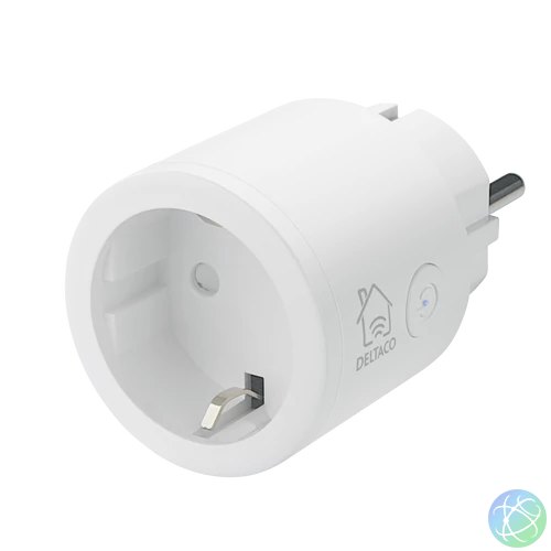 Deltaco SMART HOME SH-P01 WiFi, 1xCEE 7/3, 10A,  220-240V, fehér, időzítős Aljzat