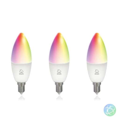 Deltaco SMART HOME SH-LE14RGB-3P RGB, gyertya, 3db/csomag Izzó