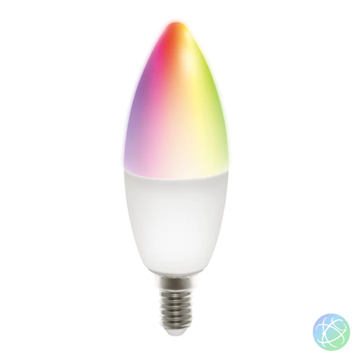 Deltaco SMART HOME SH-LE14RGB WiFi, E14, 5W, RGB, fehér, szabályozható Izzó
