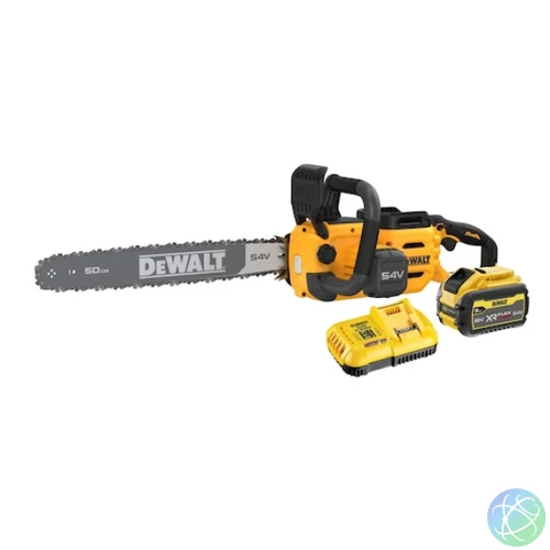 DEWALT Láncfűrész, 54V XR FLEXVOLT, 50cm, 1×3Ah/9Ah akkumulátorral és töltővel