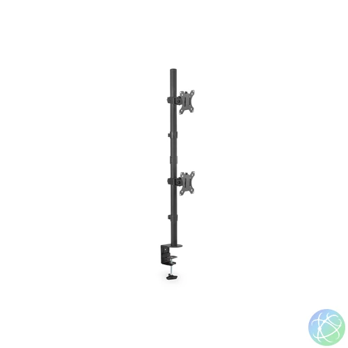DIGITUS DA-90438 C-bilincses/gyűrűs univerzális VESA 75/100 2-es fekete függőleges monitor tartó állvány