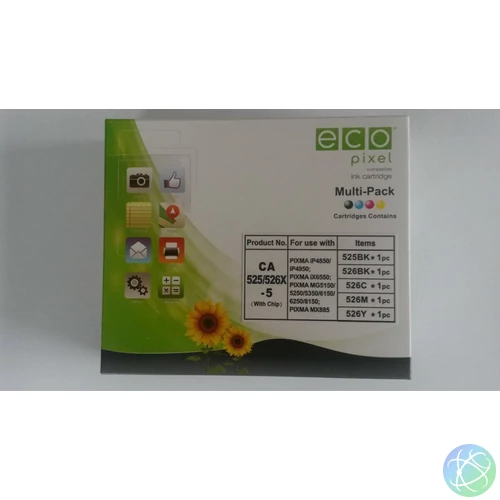 Utángyártott CANON CLI-526 Multipack BKCMY 5db-os  ECOPIXEL