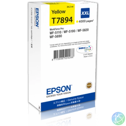 Epson T7894 Tintapatron Yellow 4.000 oldal kapacitás