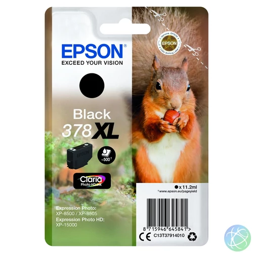 Epson T3791 Tintapatron Black 11,2ml No.378XL