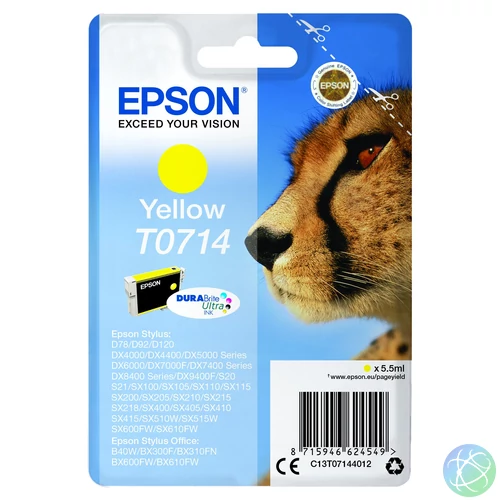 Epson T0714 Tintapatron Yellow 5,5ml