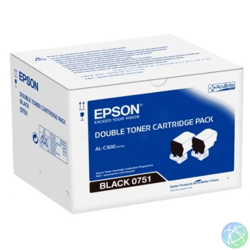 Epson C300 Toner Dupla Bk 2 x 7300 oldal kapacitás