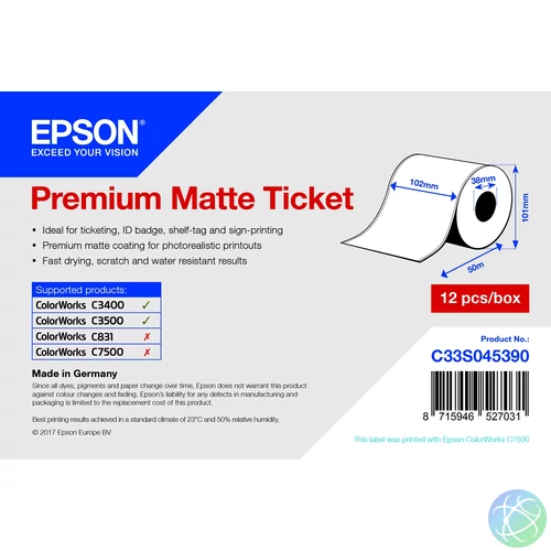 Epson prémium matt inkjet címke 102mm x 50m