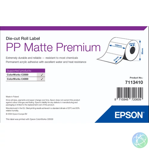 Epson 102mm*51mm, 335 inkjet  címke
