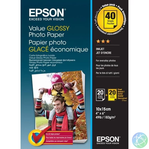 Epson fényes fotópapír (10x15, 20 lap, 183g)