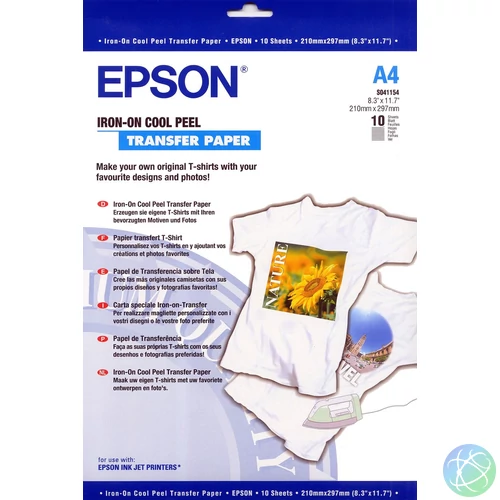Epson vasalható fotópapír (A4, 10 lap, 124g)