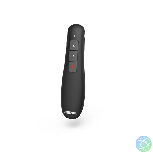 Hama X-Pointer vezeték nélküli multimédia presenter, 2,4 GHz, piros lézer (139915)