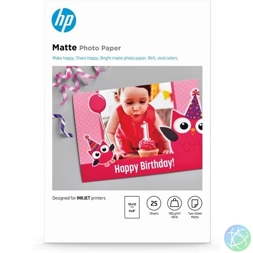 HP matt fotópapír - 25 lap 180g (Eredeti)