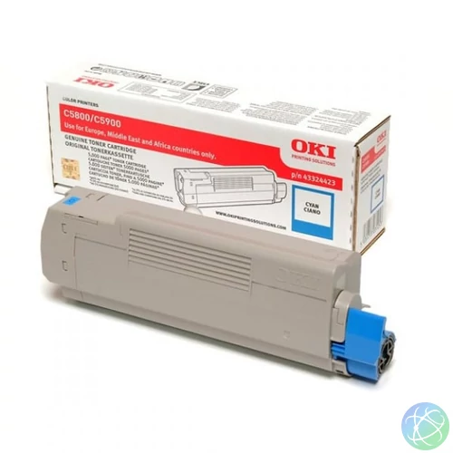 Oki C5800,5900 Toner Cián 5000 oldalra