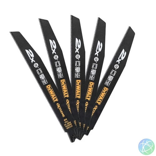 DEWALT Orrfűrészlap, 228mm, 5db, 2xlap, 10 TPI, általános