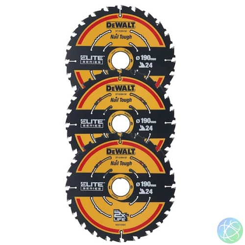 DEWALT Körfűrészlap, készlet, ELITE CSB, 3db, 190mm