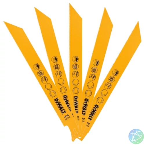 DEWALT Orrfűrészlap, 203mm, 5db, fém, 3mm, kettősfém