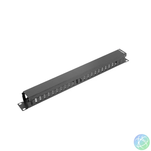 Lanberg AK-1201-B 19 1U fekete csatornás kábelrendező