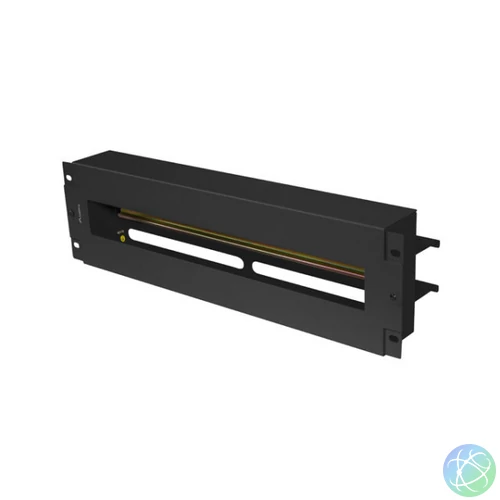 Lanberg AK-VDP103-B 19 3U DIN sínes fedeles fekete kismegszakító tartó panel