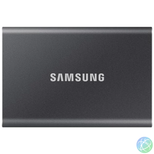 SAMSUNG SSD Külső, 2TB, T7, Titán Szürke, USB 3.2