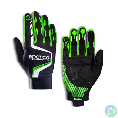 Sparco Hypergrip+ zöld kesztyű (Méret: 12(XL))