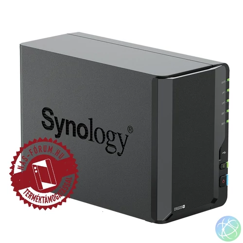 Synology DiskStation DS225+ (2GB) 2x SSD/HDD lemezes NAS + regisztrációs kártya