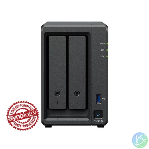 Synology DiskStation DS725+ (4GB) 2x SSD/HDD lemezes NAS + regisztrációs kártya