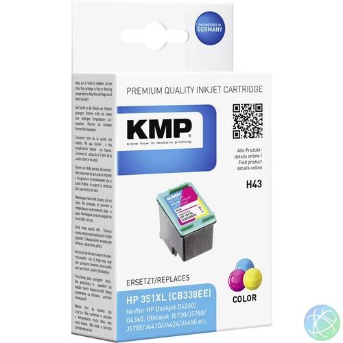 Utángyártott HP CB338EE Tintapatron Color No.351XL KMP