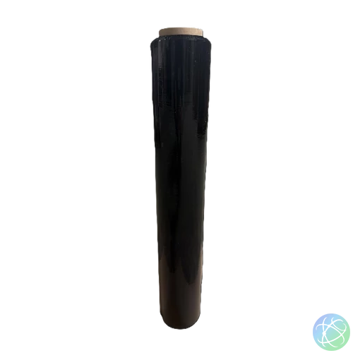 Kézi stretch fólia (Nyújtható, 23 mikron, Fekete), 109m, 1,15kg fólia, 1,5 kg/tekercs