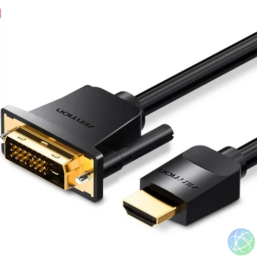 Vention HDMI -> DVI,  (fekete), 1,5m, kábel