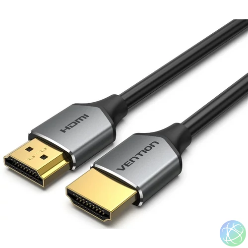 Vention HDMI/M -> HDMI/M,  (ultravékony,szürke alu), 2m, kábel