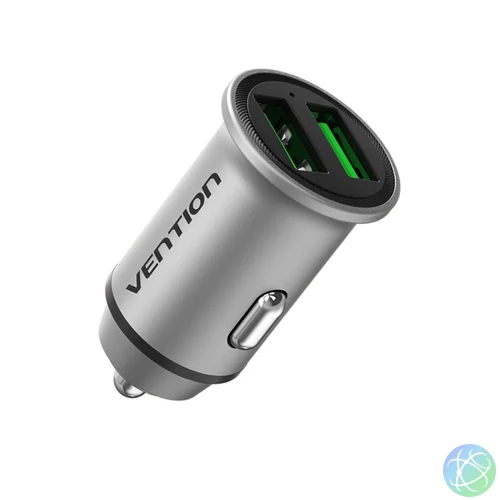 Vention USB-A+A (2port,30W/30W,autós), töltő