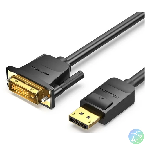 Vention Displayport -> DVI, (fekete), 1m, kábel