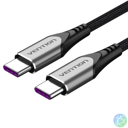 Vention USB-C 2.0/M -> USB-C 2.0/M, (5A,szürke), 2m, kábel
