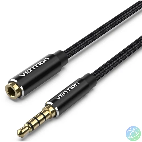 Vention 3.5mm jack/M -> 3.5mm/F , (hosszabbító,audio,fekete), 8m, kábel