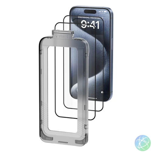 Vention iPhone 15, (HD edzett üveg, pormentesítővel), telefon kijelző védő üveg