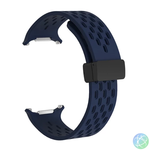 Galaxy Watch 7 Ultra lyukacsos mágneses szil. óraszíj,24mm,S.kék