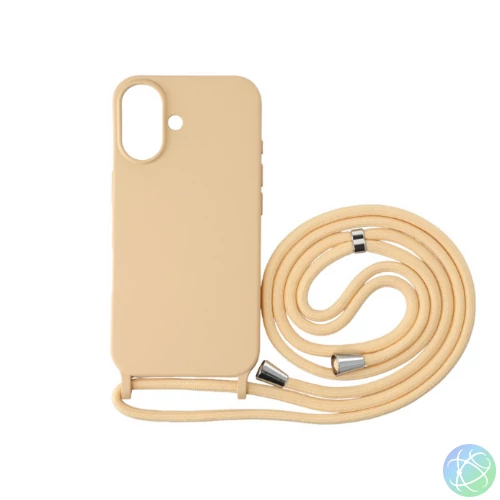 iPhone 16 Plus TPU+PC fesztiváltok, édesbarack azonos színű nyak