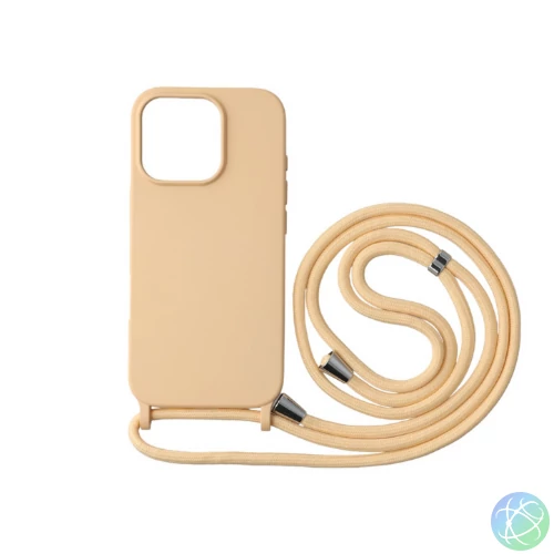 iPhone 16 Pro TPU+PC fesztiváltok, édesbarack azonos színű nyakb