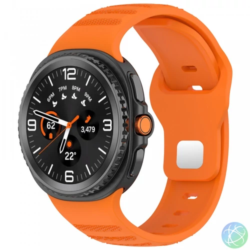 Samsung Galaxy Watch 8/Classic bordázott óraszíj,22mm,Narancs