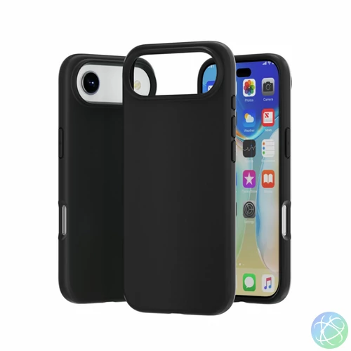 iPhone 17 Air mágneses szilikon tok, Fekete