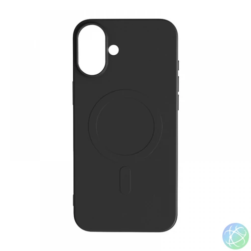 iPhone 17 mágneses szilikon tok, Fekete