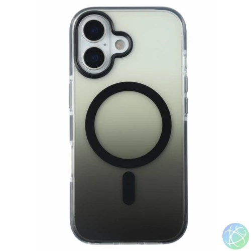 iPhone 17 mágneses tok, Fekete-átlátszó