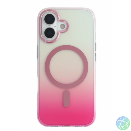 iPhone 17 mágneses tok, Pink-átlátszó