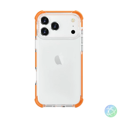 iPhone 17 Pro Max ütésálló szilikon hátlap, Narancs
