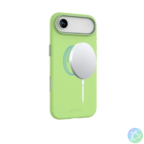 Mágneses puha szilikon tok, iPhone  Air, Neonsárga