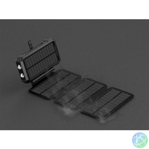 Cellect Solar Powerbank, 20000mAh, Fekete