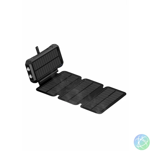 Cellect Solar Powerbank solar panellel, 20000mAh, Fekete